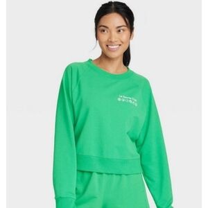 All in Motion French Terry Crewneck Sweatshirt Green Size XL